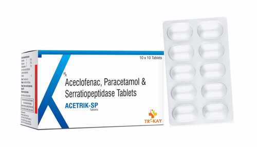 Aceclofenac Paracetamol And Serratiopeptidase Tablets General Medicines