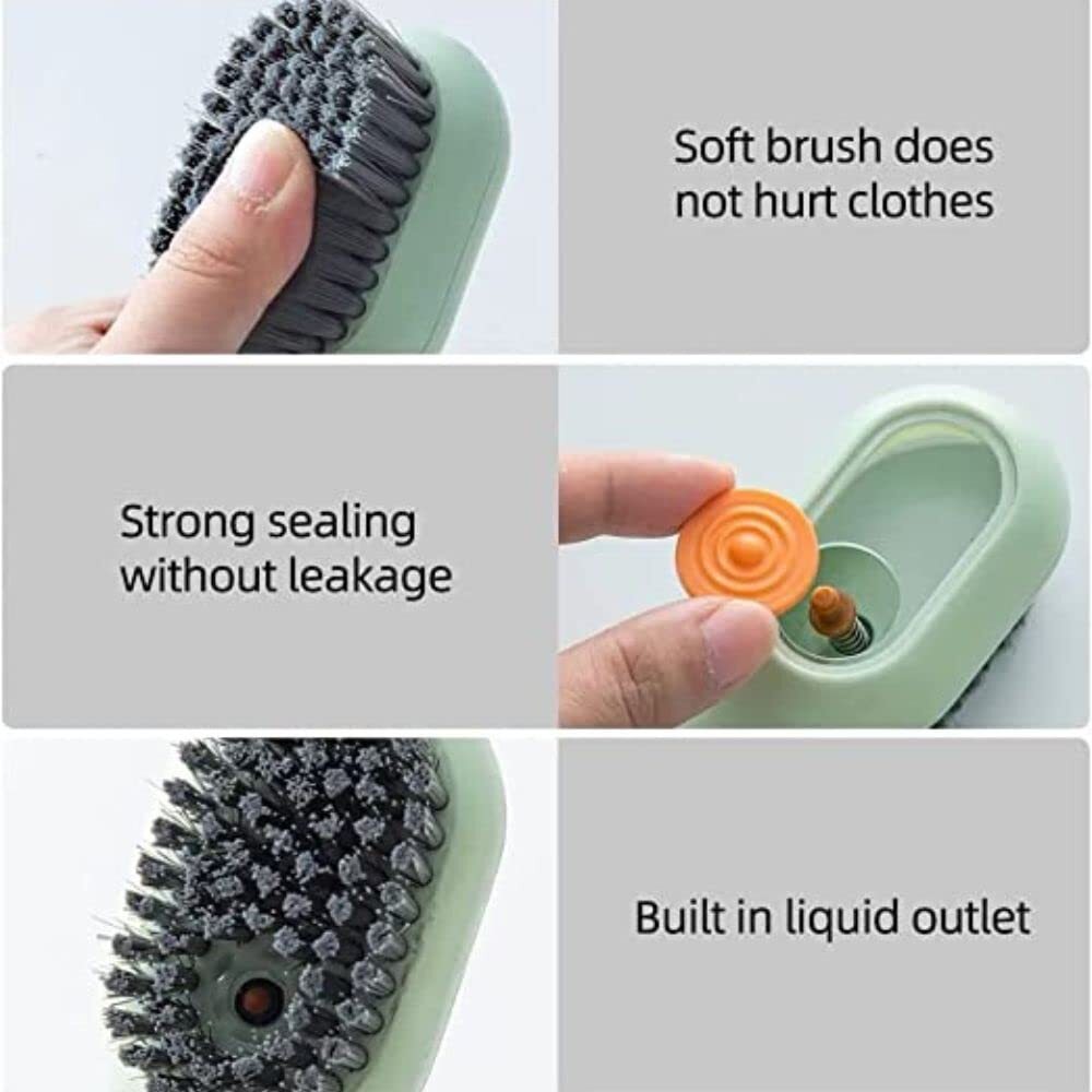 Shoe Cleaning Brush With Long Handle And Hang Hole Household Multipurpose Cleaning Brush With Multi Directional Bristles Multicolor
