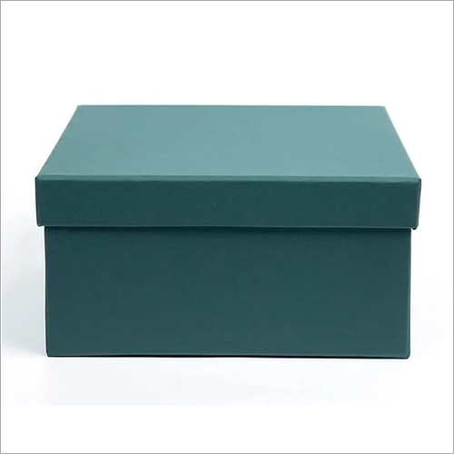 Blue Gift Packaging Box - Paper Material, Square Shape, Matte Lamination Finish | Removable Lid, Hinged Design, Soft Interior Lining for Elegant Gifting