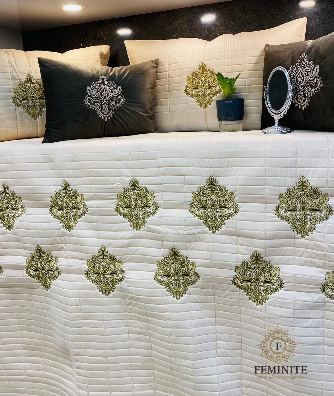 Keara Bedcover - 100% Cotton, 90x100 Inches, Multicolor Pattern | Includes 2 Matching Pillow Covers, Soft & Breathable, Machine Washable