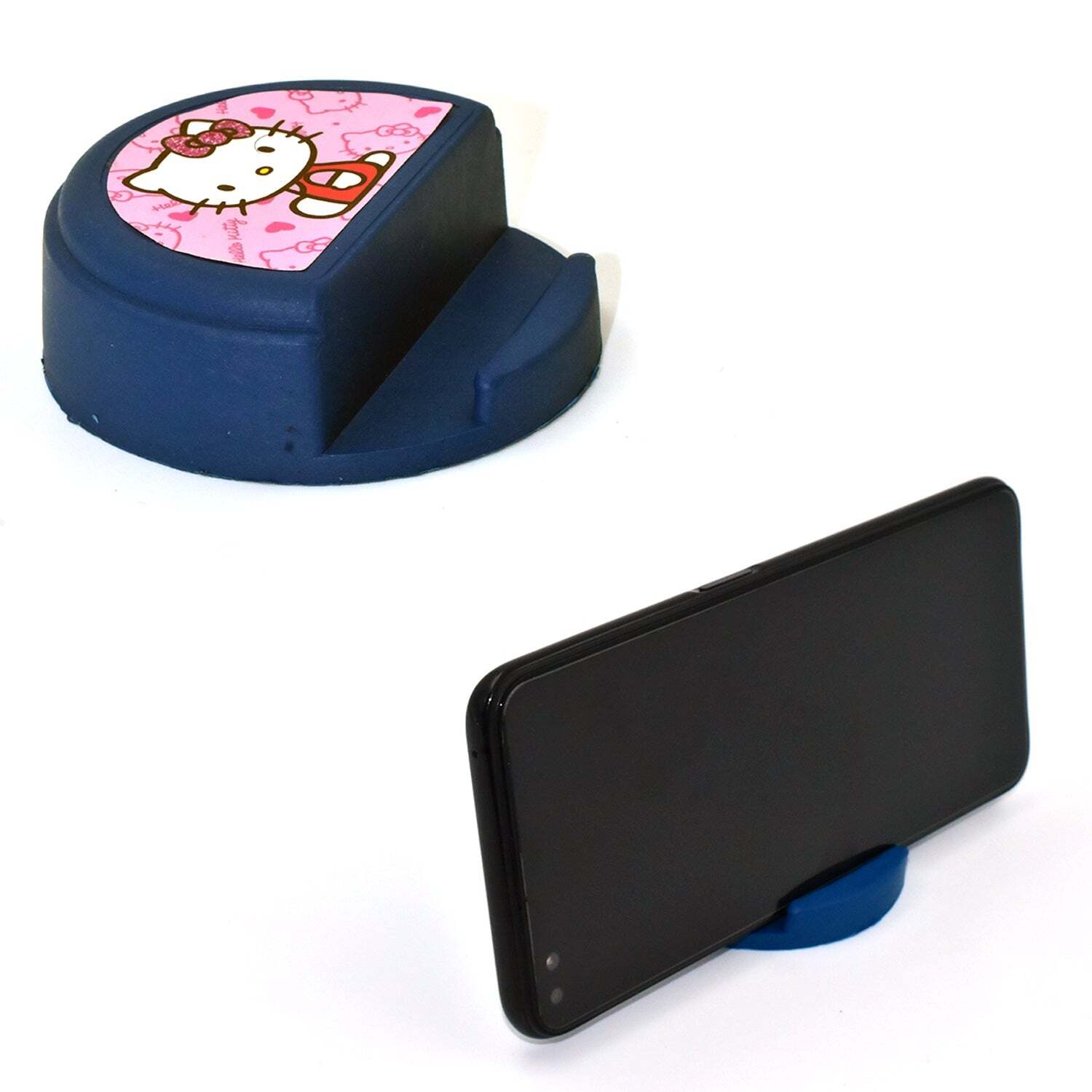 Round Shape Mobile Stand Adjustable Mobile Cell Phone Desktop Holder (4761) Body Material: Plastic
