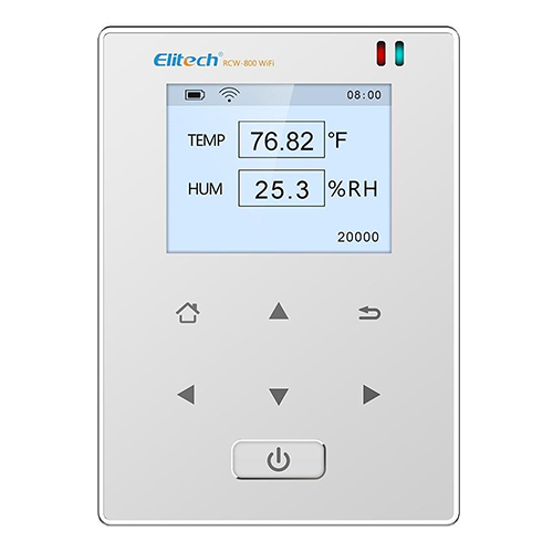 Rcw-800Wifi स्मार्ट वायरलेस तापमान और आर्द्रता डेटा लॉगर सटीकता: +/- 5% Rh A C