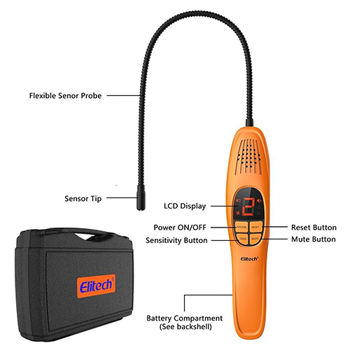 Orange Elitech Ld 100 Refrigerant Leak Detector