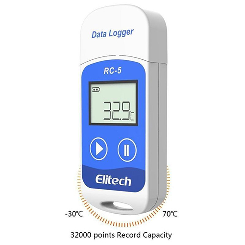 Elitech Rc 5 Temperature Data Logger Temperature Range: -30 Degree C-+70 Degree C/-22 Degree F-158 Degree F