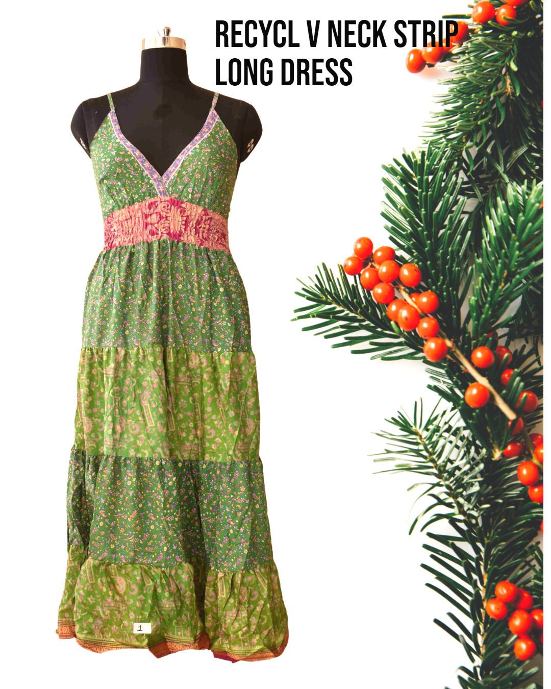 Women Silk Dress - Recycle Silk, Size S To 4xl, Multicolor | V Neck, Sleeveless Design For All Seasons: Rainy, Spring, Summer, Winter