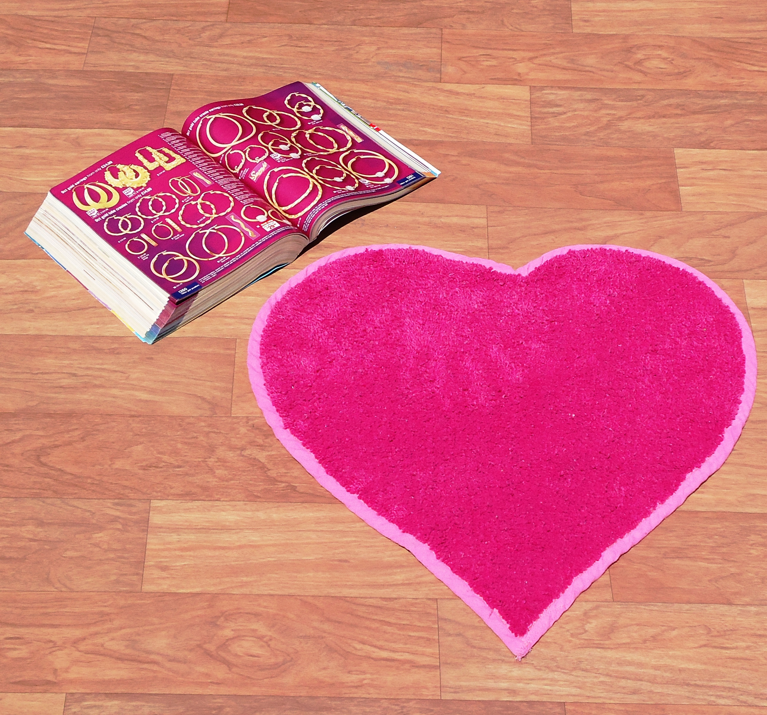 Multicolor Kids Heart Shape Bath Mats