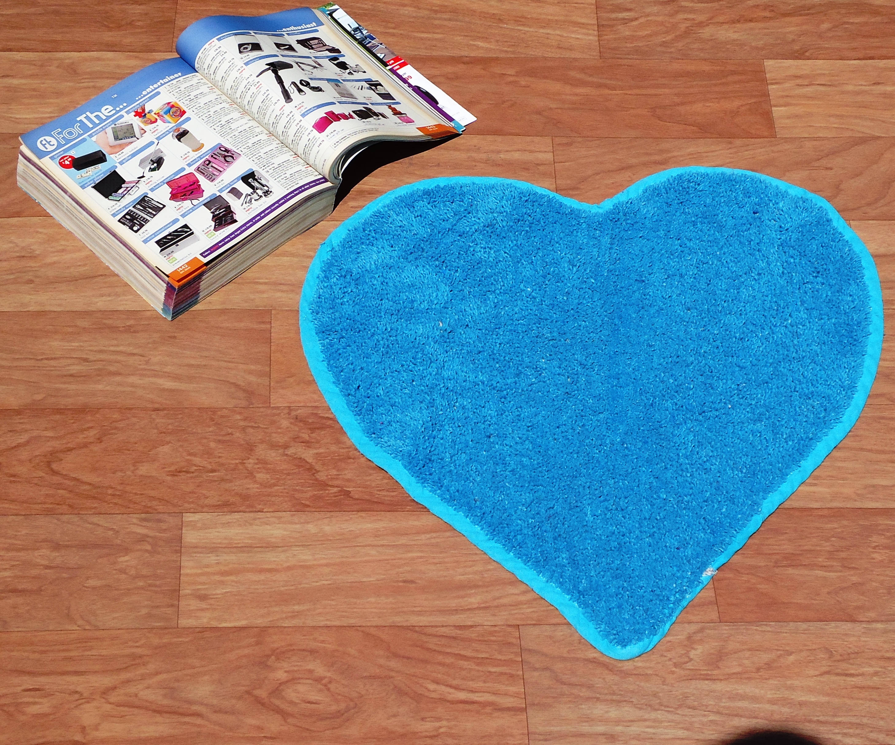 Multicolor Kids Heart Shape Bath Mats