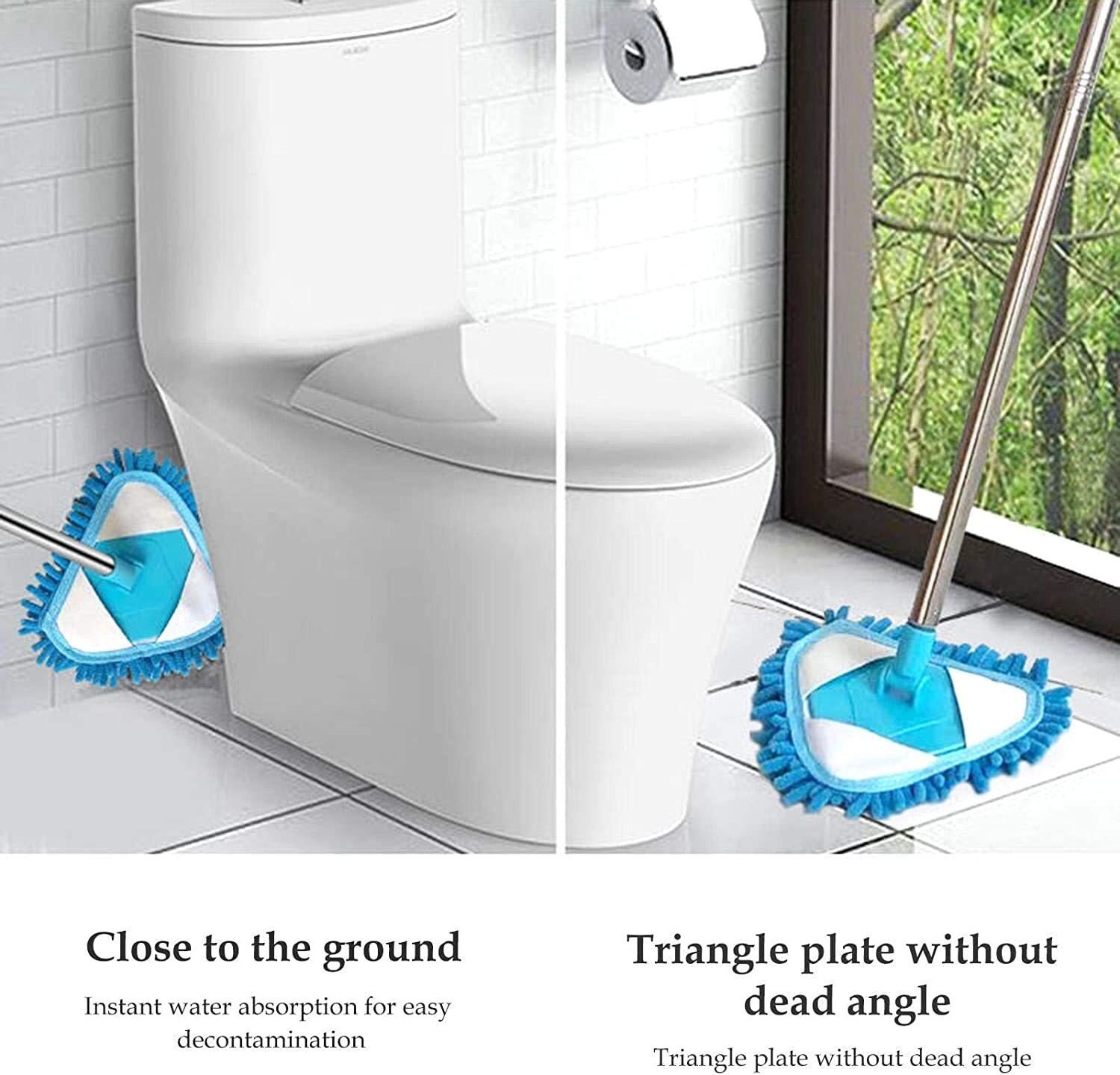 Cleaning Mop Triangle 180a Rotatable Clean Complete Set Retractable Mop Floor Mop Dust Mop Clean Twist Disc Mop For Tiles And Laminate