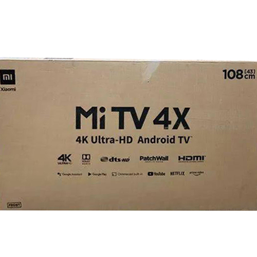 प्लास्टिक और ग्लास Mi 108Cm स्मार्ट एंड्रॉइड टीवी