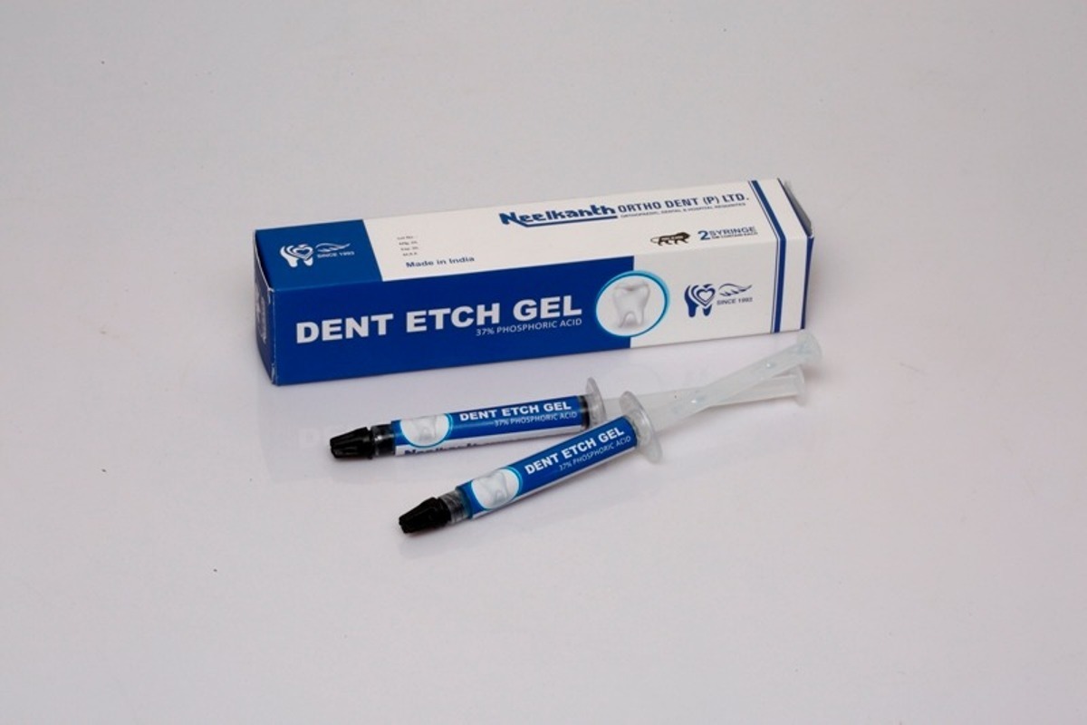 Dent Etch Gel - 37% Phosphoric Acid Formula , Bendable Syringe Tip For Precise Application And Enhanced Adhesion On Dentin And Enamel
