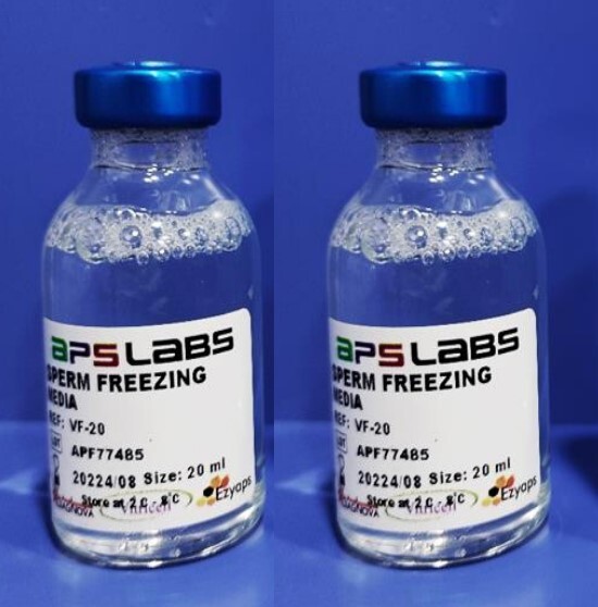 Sperm Processing Media (Vf-20) - 20 Ml Cryopreservation Freezing Media, Clear Color, Glycerol-based, Egg-yolk Free, Gentamicin Antibiotic, High Motility