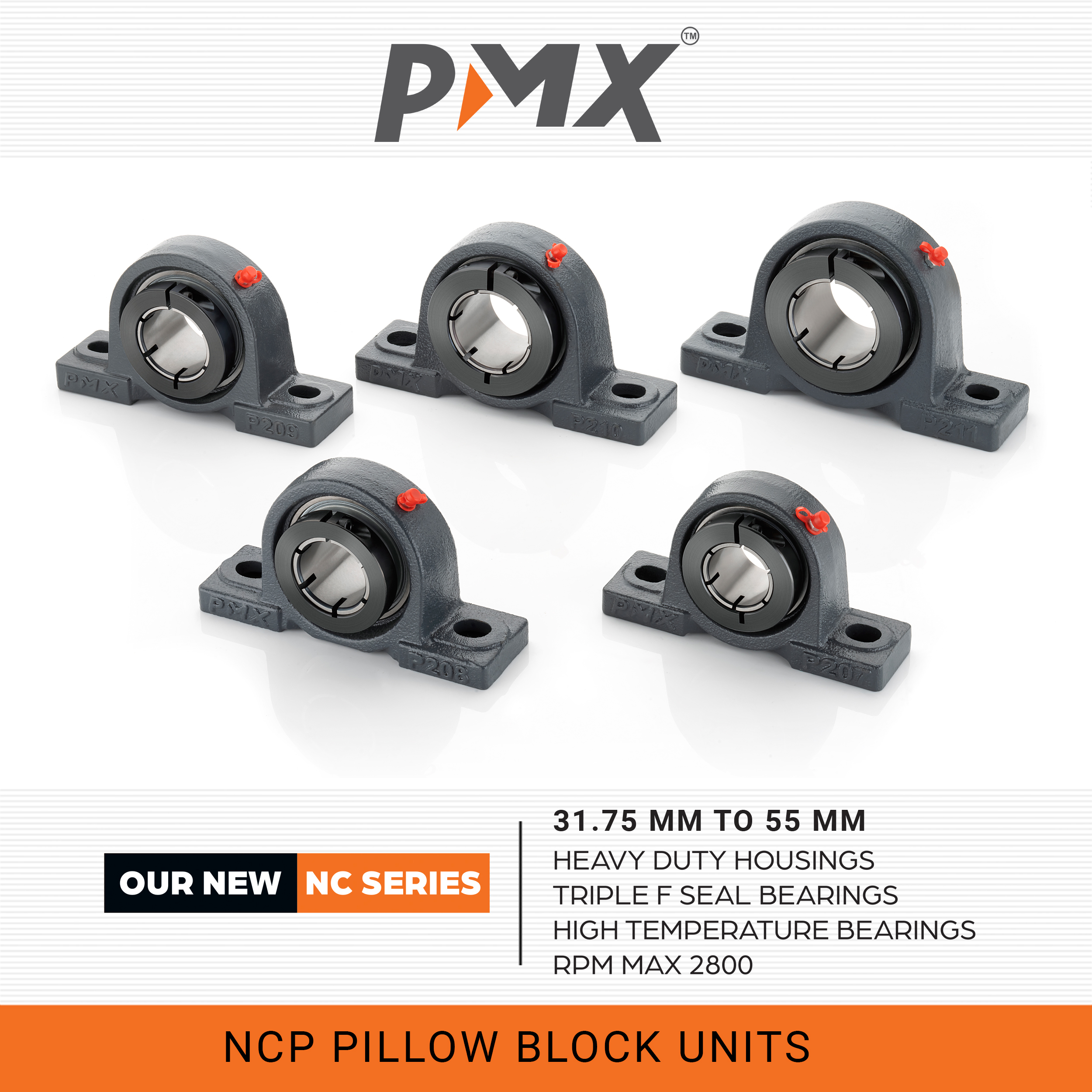 Grey Ncp Pillow Block Bearing