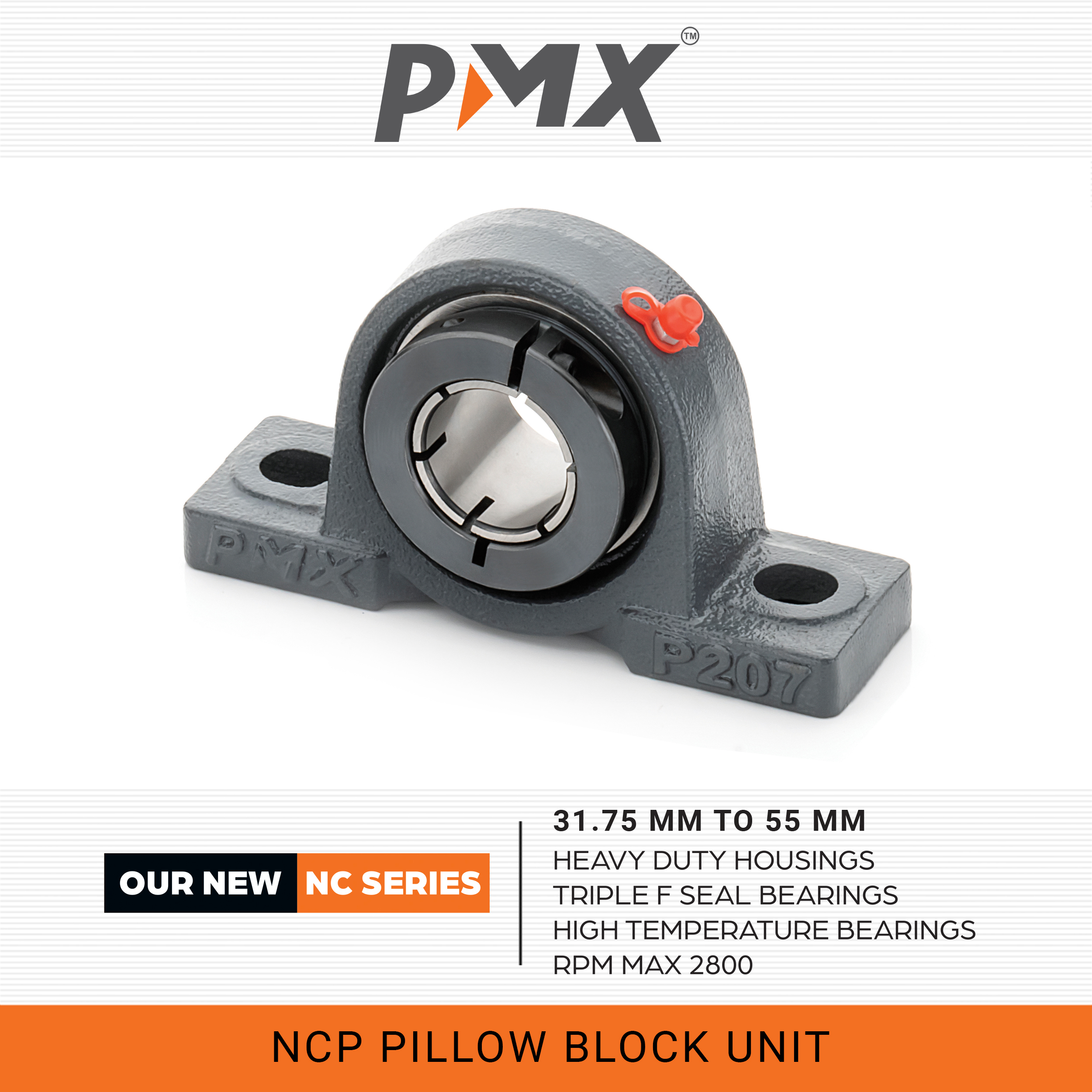 Grey Ncp Pillow Block Bearing