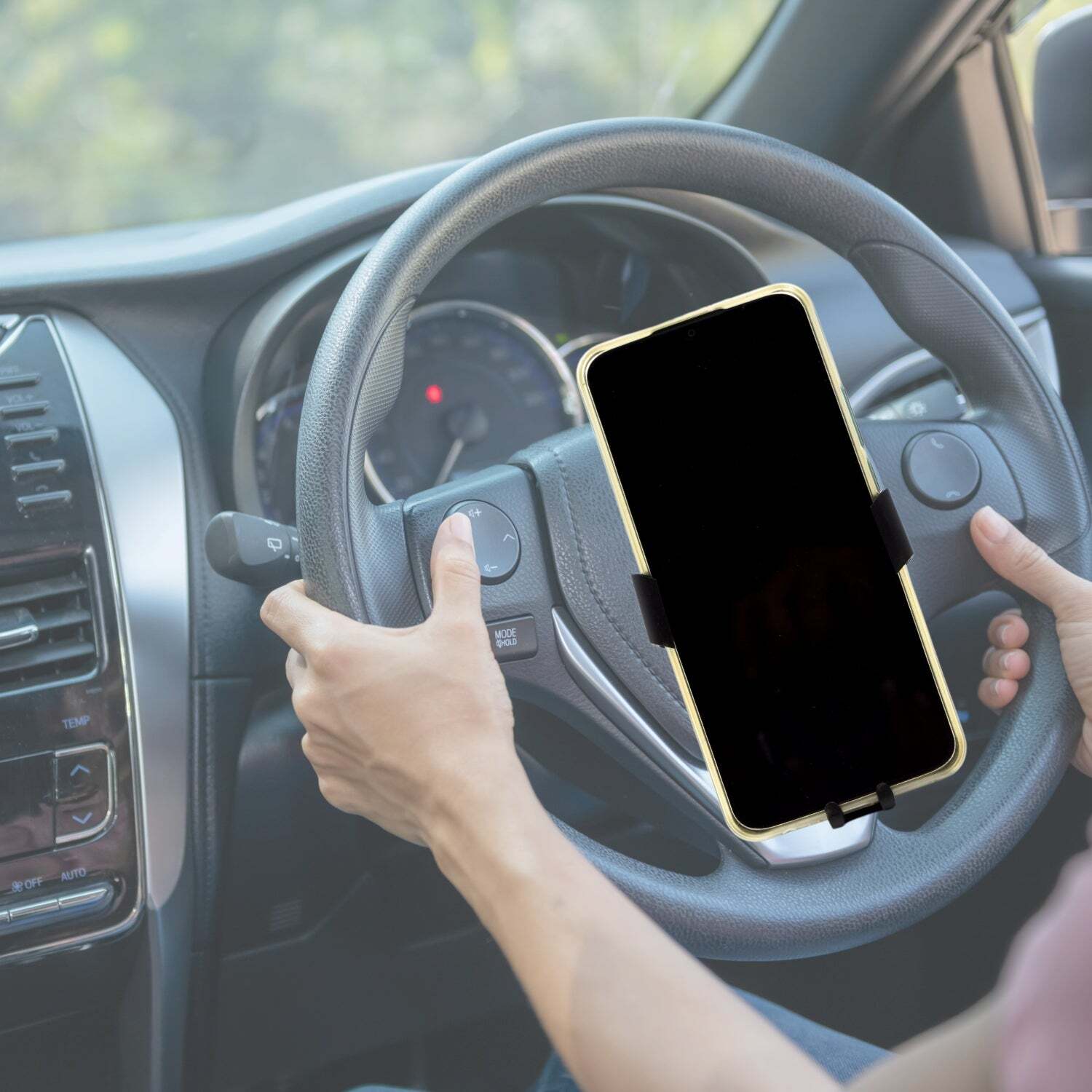 Car Mobile Holder (7322) - Plastic Material, Black Color | Includes Car Mobile Holder Accessory For Convenient Mobile Access While Driving