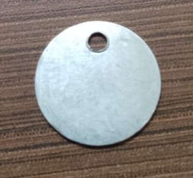 Aluminium Tag Rounded - Diameter 30mm To 120mm, Thickness 1 To 5mm, Custom Hole Size | Custom Color, Design Printing Available, Round Shape
