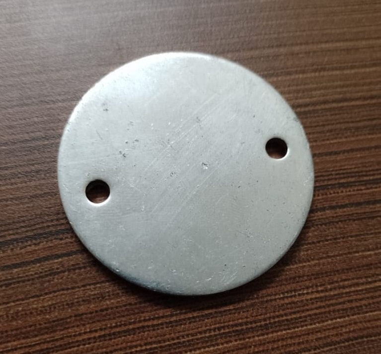 Aluminium Tag Rounded - Diameter 30mm To 120mm, Thickness 1 To 5mm, Custom Hole Size | Custom Color, Design Printing Available, Round Shape