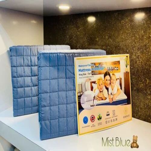 Keara Mattress Protector - Cotton Fabric, Multicolor Design | Hypoallergenic, Waterproof, Dust Mite Resistant, Easy Installation, Machine Washable