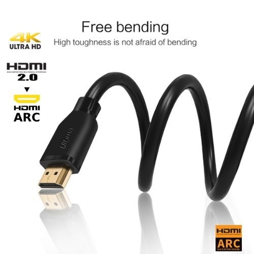 Hdmi Cable 2.0v Arc 4k 1.5mtr - 5gbps Broadband, Uhd Ultra High Dynamic Range Video Transmission, 4k@50/60 (2160p) Resolution