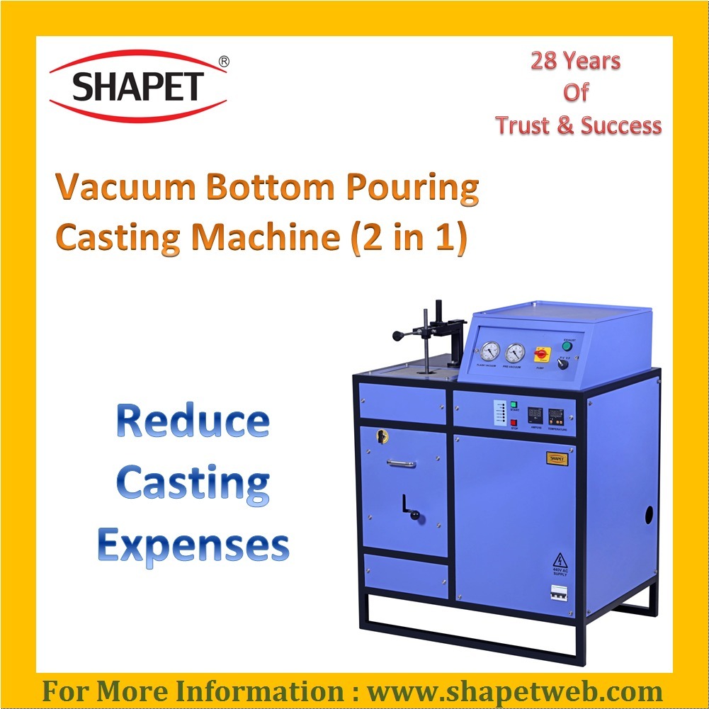 1kg Gold Vacuum Bottom Pouring Casting Machine - Three Phase - Accuracy: 100 %