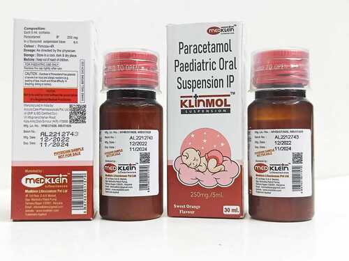 पेरासिटामोल 250mg पीडियाट्रिक ओरल सस्पेंशन