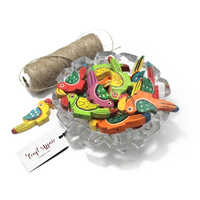 बहुरंगा 25Mm लकड़ी के मोती