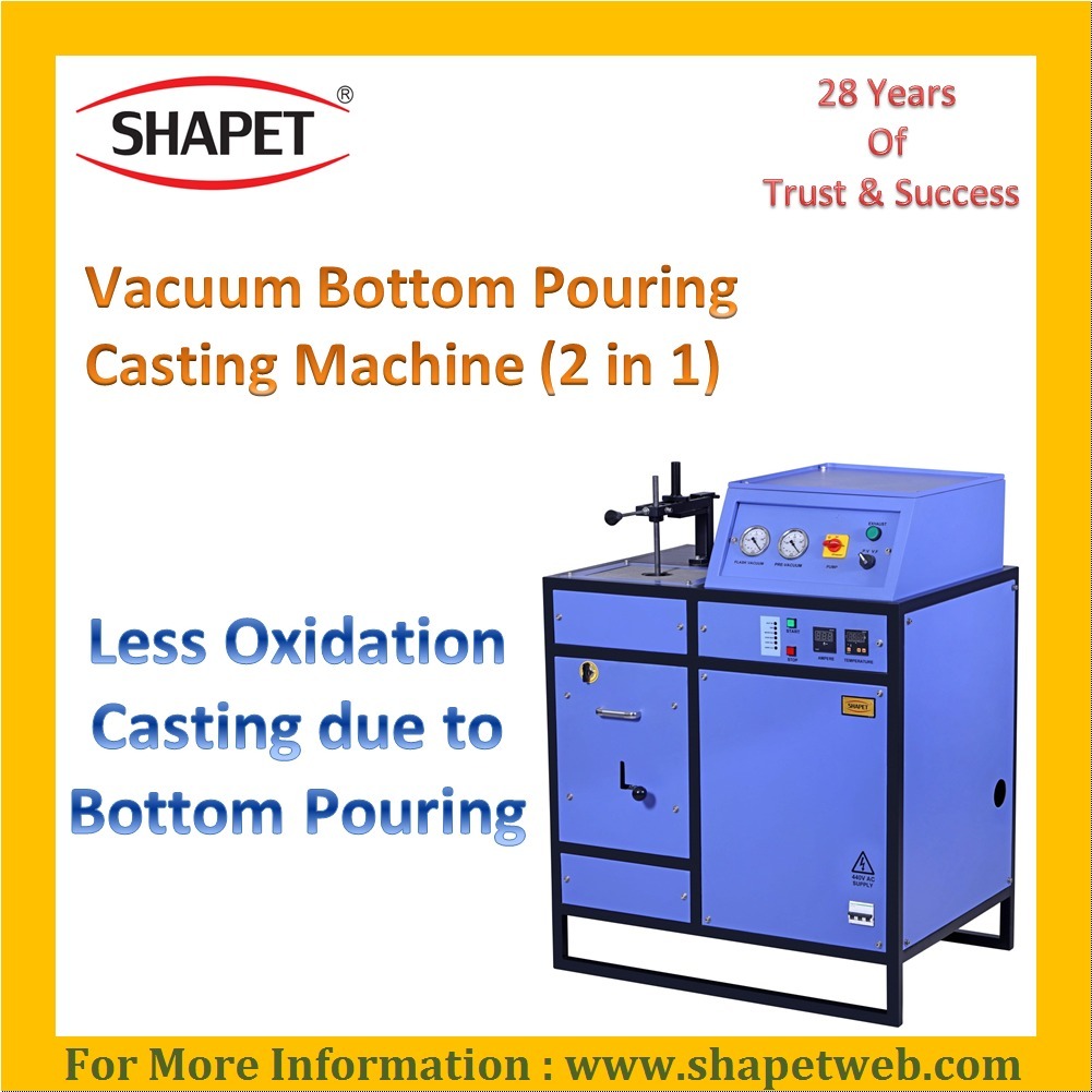 2kg Gold Vacuum Bottom Pouring Casting Machine - Three Phase - Accuracy: 100 %