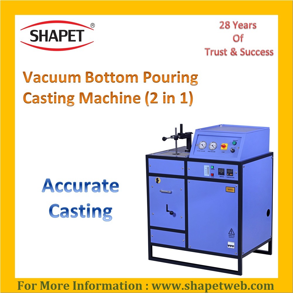 2kg Gold Vacuum Bottom Pouring Casting Machine - Three Phase - Accuracy: 100 %