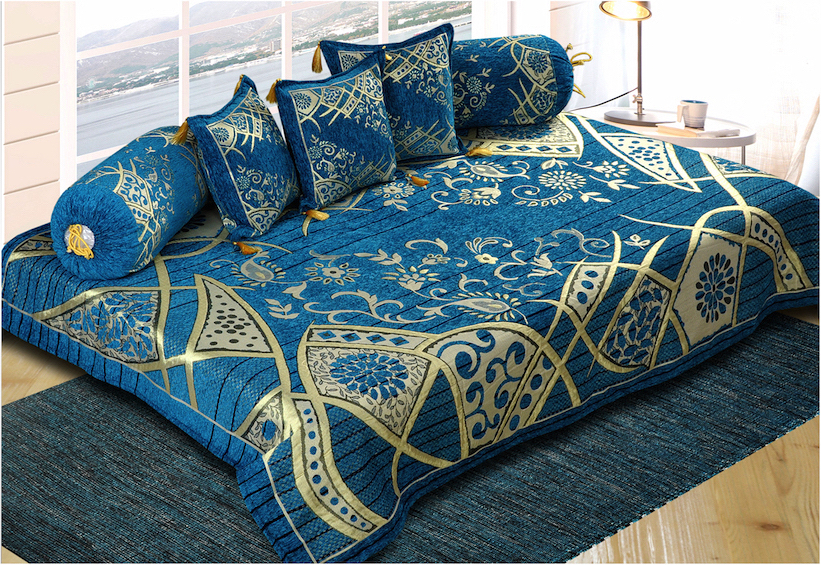 Red Single Bed Diwan Set
