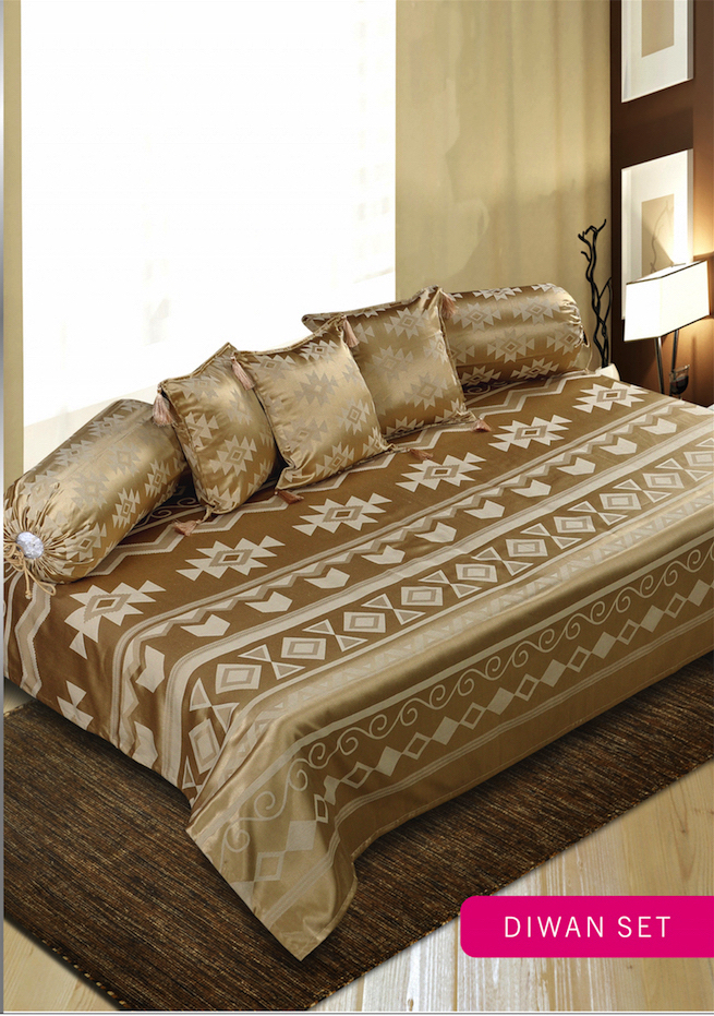 Red Single Bed Diwan Set