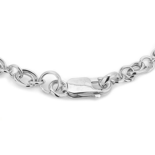 Modern Hand Made Fancy Link Chain Silver Bracelet