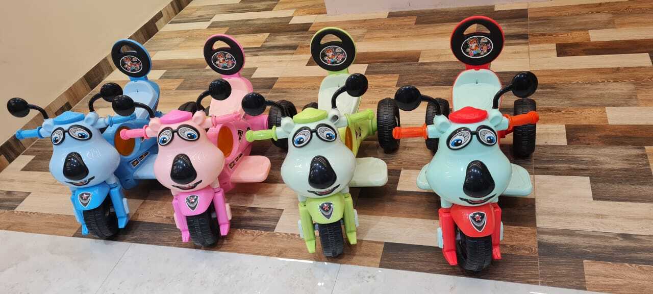 Robolox Battery Operated Bike - Plastic And Iron, Big Size Wheels, Multi Colour | Star Musical Light, Front And Back Motion, Fun Riding For Ages 2-6