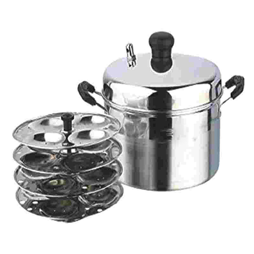 Stainless Steel Idli Maker - High-grade Durable Material, Versatile Sizes Available | Polished Silver Finish, Easy To Use And Clean
