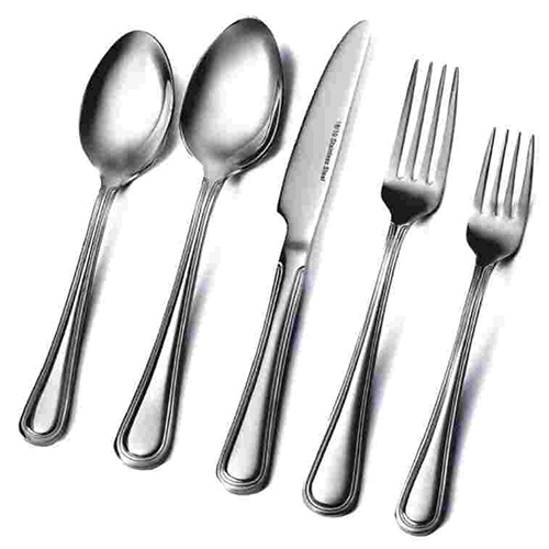 Silver Stainless Steel Spoon Fork And Butter Knife