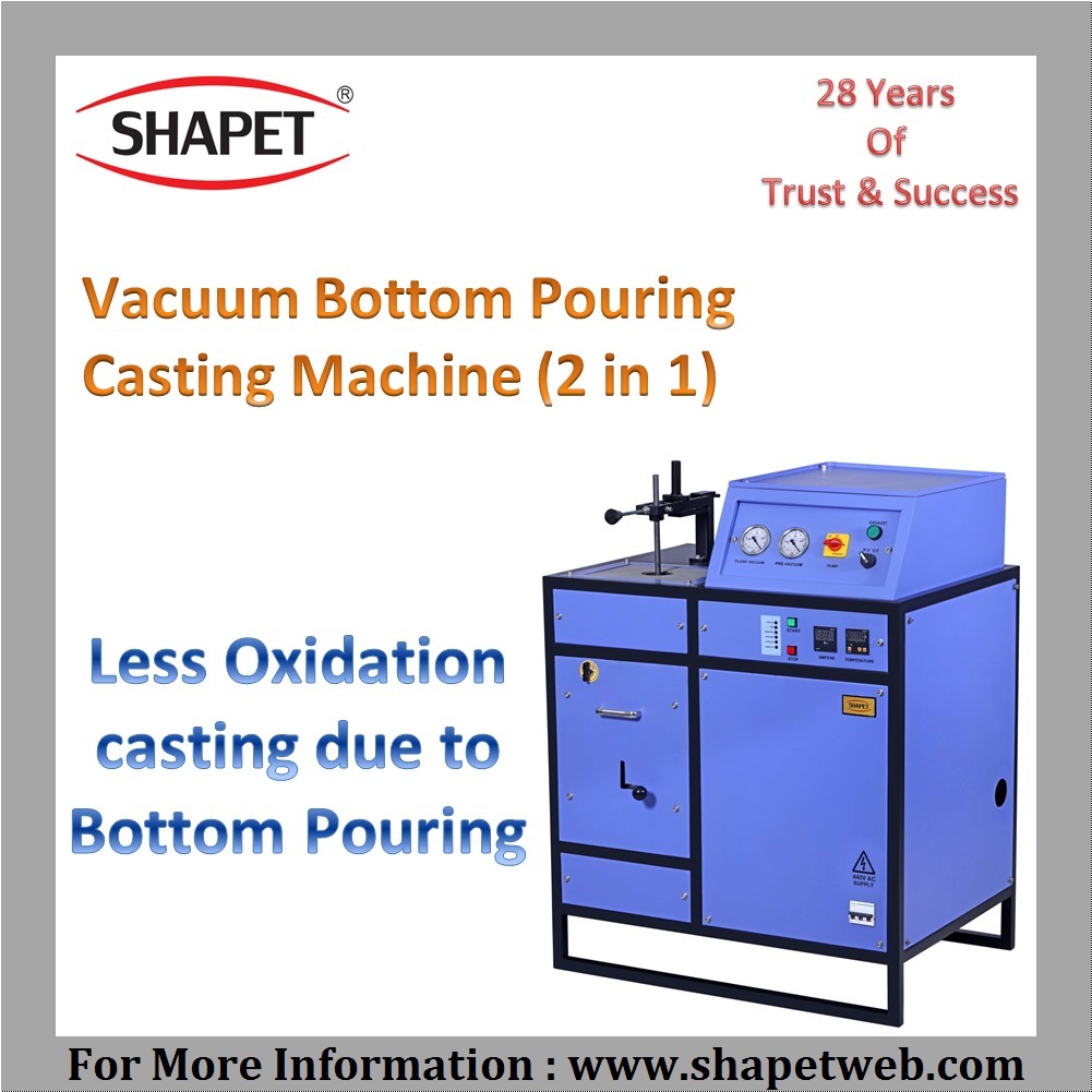 500gm Silver Vacuum Bottom Pouring Casting Machine - Three Phase - Accuracy: 100 %
