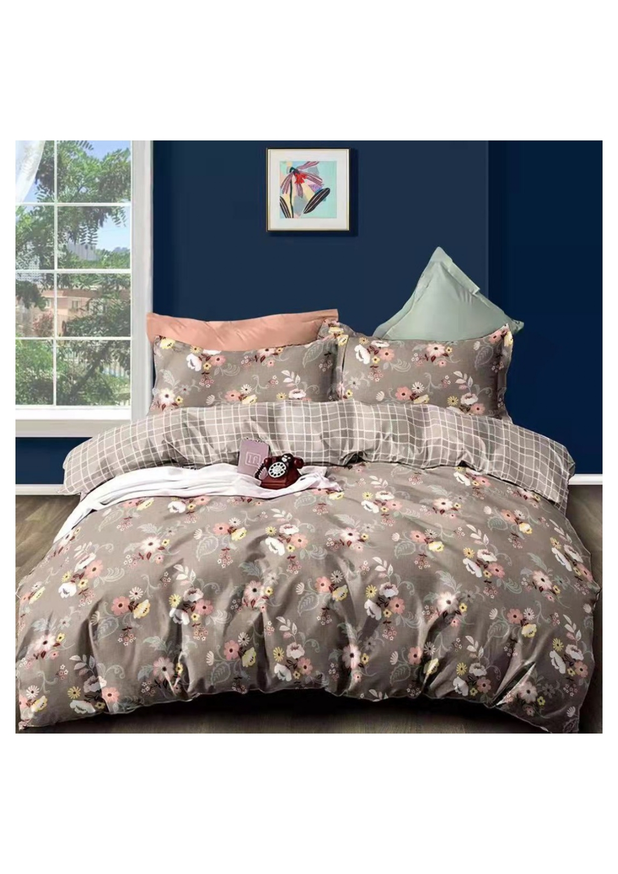 Sweet Maple Printed Bedsheet - 100% Cotton Twin Size 90x100 Assorted Colors As Per Buyer Requirement | Washable Jacquard Style Comes With Pillowcase