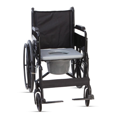 Portable And Adjustable Folding Commode Wheelchair - Frame Finish: Painted