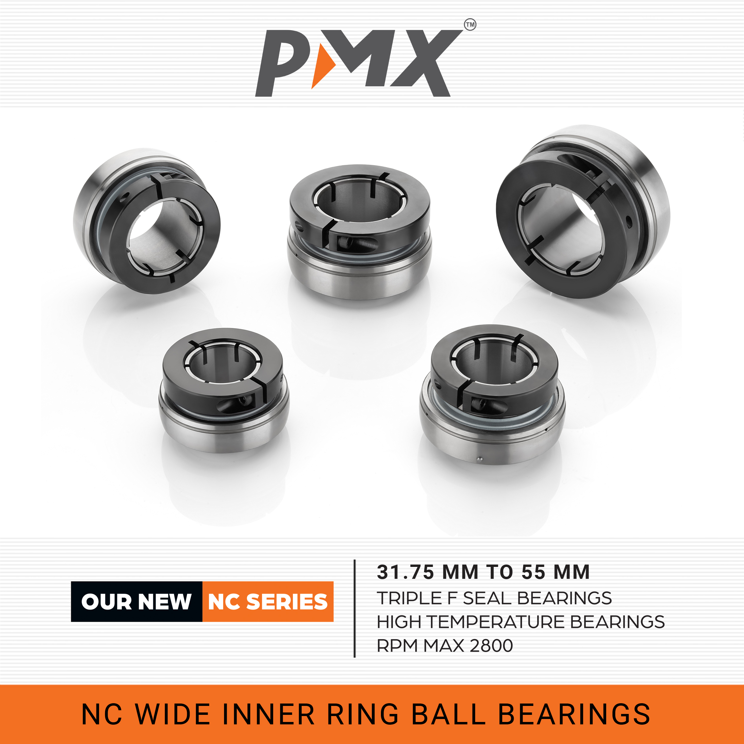 Ncfc Piloted Round Flanged Unit Bore Size: 31.75mm To 55mm