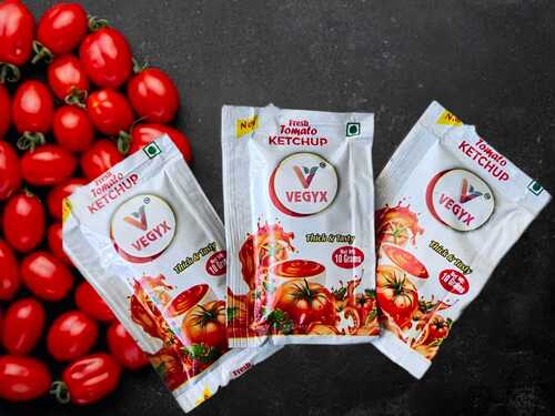 Fresh Tomato Ketchup - 10 Grams | High Quality, Preserved Vegetables, Water Preservation, 9 Months Shelf Life