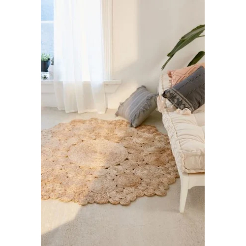 ब्राउन हैंडमेड जूट रग्स