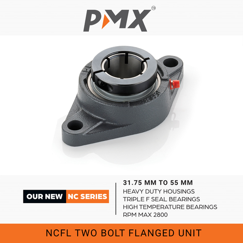 Ncfl टू बोल्ट फ्लैंग्ड यूनिट बोर साइज: 31.75Mm से 55Mm