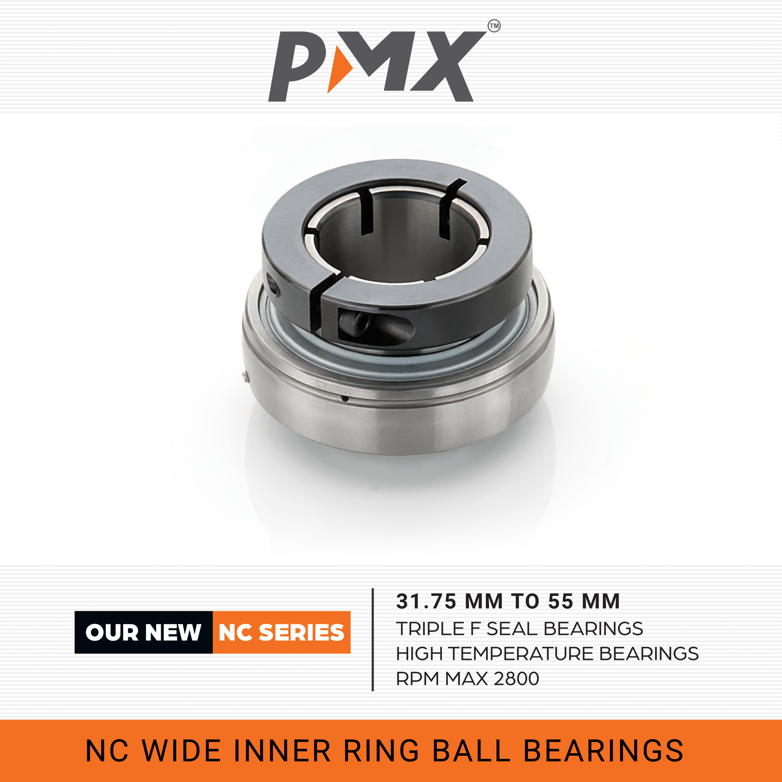 Ncfb Three-bolt Flanged Bracket Unit Bore Size: 40mm