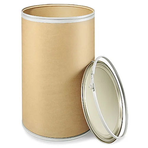 ब्राउन सिलिंड्रिकल फाइबर फुल ओपन टॉप ड्रम