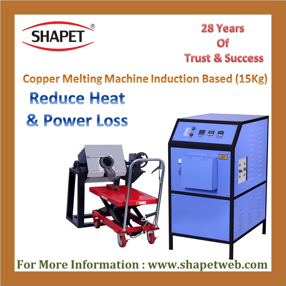 15kg Induction Based Copper Melting Machine - Color: Gray