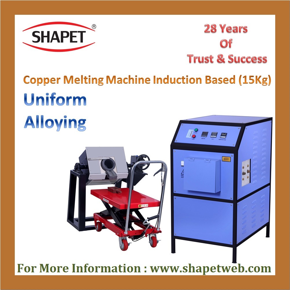 15kg Induction Based Copper Melting Machine - Color: Gray