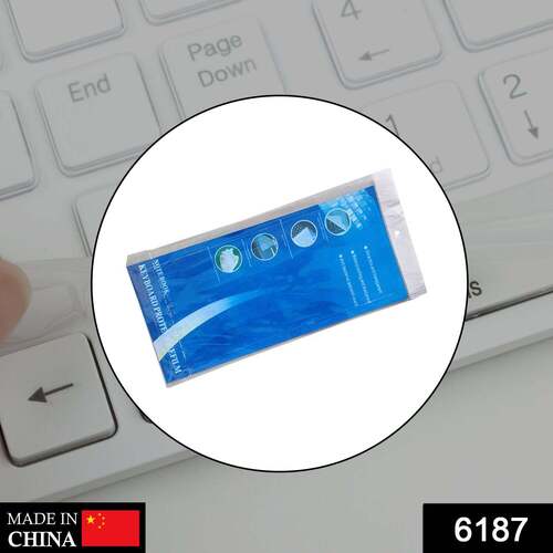 KEYBOARD COVER FOR COMPUTER PC FOR DESKTOP COMPUTER (6187) - Rubber Material, Transparent Color | Durable Surface Protection for Keyboards