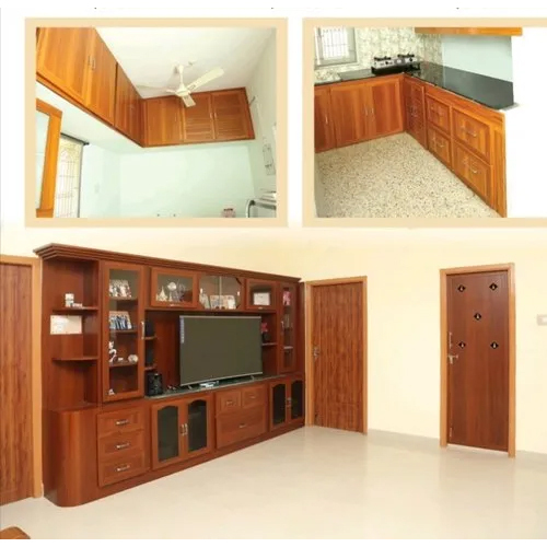 ब्राउन मॉड्यूलर टीवी यूनिट