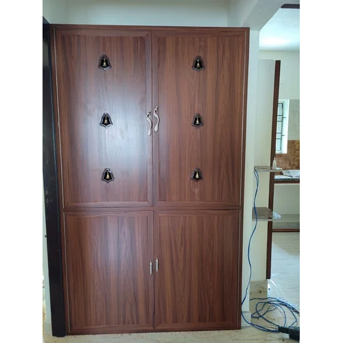 Modular Designer Wardrobe - Pvc Material, Modern Brown Finish | Customizable Storage With Drawers, Shelves, Hanging Rods, And Accessories