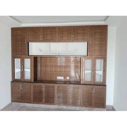 Modern Tv Unit - Eco-friendly Modular Design Brown Color | Stylish Home Furniture For Indoor Use