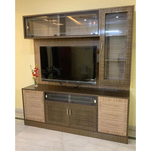 Modern Tv Unit - Eco-friendly Modular Design Brown Color | Stylish Home Furniture For Indoor Use