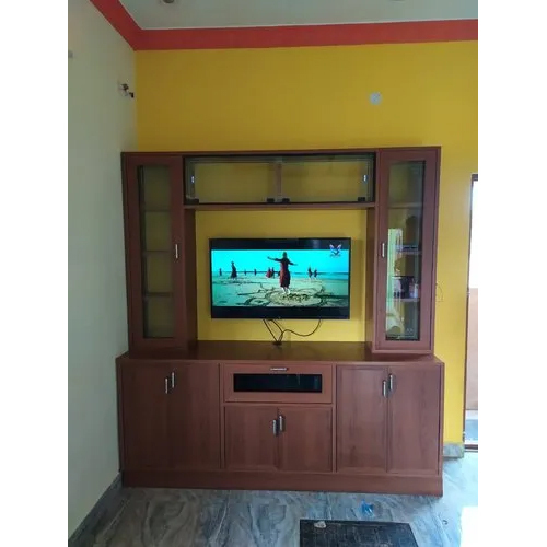 Modern Tv Unit - Eco-friendly Modular Design Brown Color | Stylish Home Furniture For Indoor Use